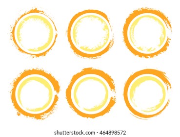 Grunge circles,round shapes.Vector illustration.