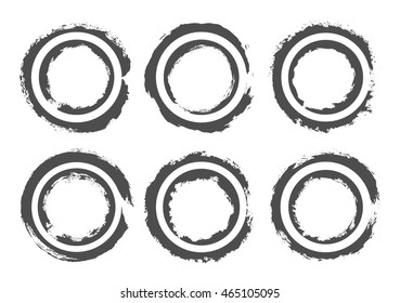 Grunge circles,round shapes.Vector illustration.