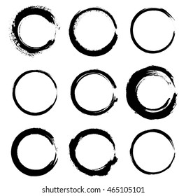 Grunge circles,round shapes.Vector illustration.