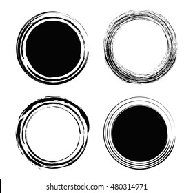 Grunge circles.round shapes.Vector illustration.