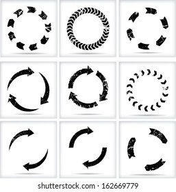 Grunge circular arrows  