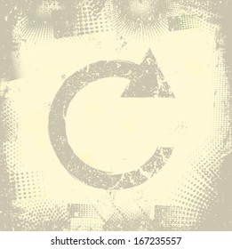 Grunge circular arrows 