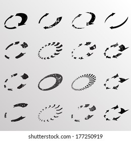 Grunge circular arrows 