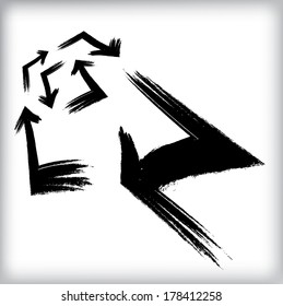 Grunge circular arrows 