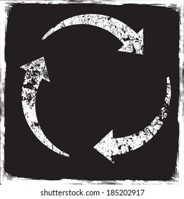 Grunge circular arrows