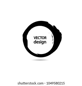 Grunge circular arrows , scribble design element . vector