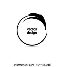 Grunge circular arrows , scribble design element . vector