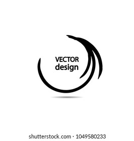 Grunge circular arrows , scribble design element . vector