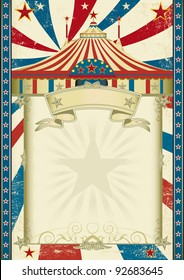 Grunge circus. A circus background with a big top