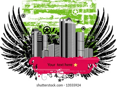 Grunge City 5 (vector)