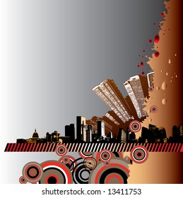 Grunge city background