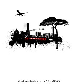 Escena de la ciudad de Grunge