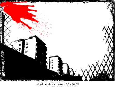 grunge city vector