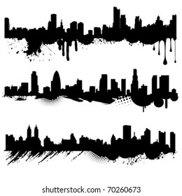 grunge city vector