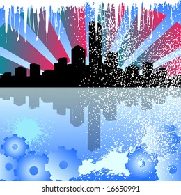 Grunge City Vector Illustration