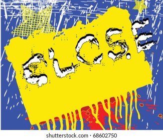 Grunge closed banner. Vector illustration.