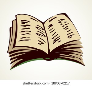 Libro abierto. Símbolo de doodle vector