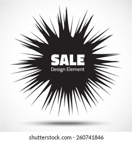 Grunge Cloud Explosion, blast or bomb bang, vector illustration