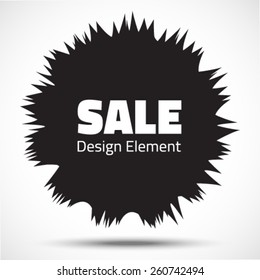 Grunge Cloud Explosion, blast or bomb bang, vector illustration