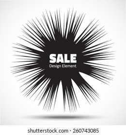 Grunge Cloud Explosion, blast or bomb bang, vector illustration