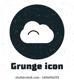 Icono de Nube gruesa aislado en fondo blanco. Dibujo de época monocromo. Ilustración vectorial