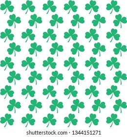 Grunge clover shamrock leaf isolated on a white background.