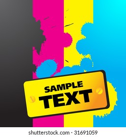 grunge cmyk frame for your artwork