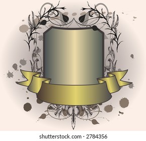 Grunge Coat of arms vector illustration