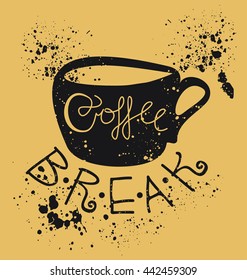 Grunge coffee vintage vector