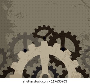 grunge cogwheel background