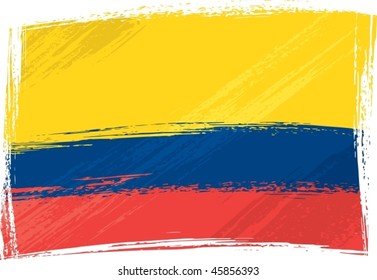 Grunge Colombia flag