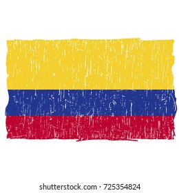 Grunge Colombia flag vector easy to use