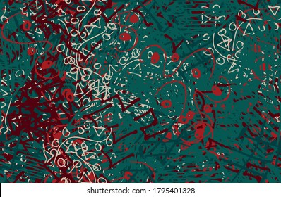 Grunge color. Chaotic seamless background. Repeating abstract texture