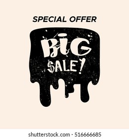 Grunge color design big sale sticker.