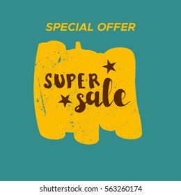 Grunge color design big sale stickers. Catching signage. Vector illustrations for online shopping, product promotions, website and mobile website badges, ads, print material.