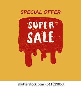Grunge color design free sale stickers. Catching signage. Vector illustrations for online shopping, product promotions, website and mobile website badges, ads, print material.