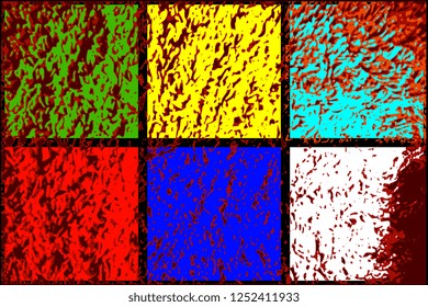 grunge color square pattern 