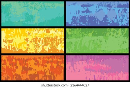 Grunge color surface, the old ruined wall. urban texture with damage, concrete, splay affect, old painted and other effects. Vector collection with destroyed dirty decay grainy stamp. Vector set