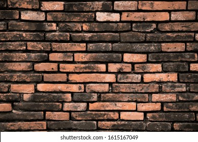Grunge color texture as brick wall shape on white background (Vector). Use for decoration, aging or old layer