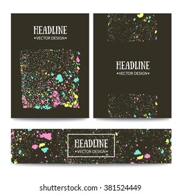 Grunge color Texture .Vector Illustration.  Collection of Brochure Design . Abstract Modern Background .