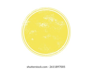 Grunge Colored Circular Stamp Vector, Distressed Round Badge with Rough Texture, Vintage Rubber Seal Effect, Abstract Ink Print, Isolated on White Background.	

