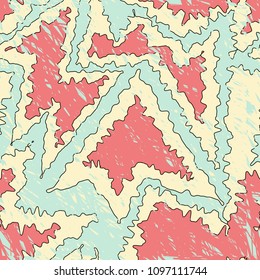 Grunge colored graffiti seamless pattern.