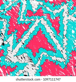 Grunge colored graffiti seamless pattern.