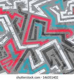 grunge colored graffiti seamless pattern