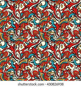 grunge colored graffiti seamless pattern vector illustration