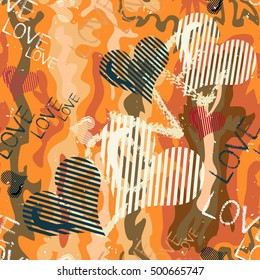 grunge colored graffiti seamless pattern vector illustration