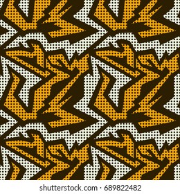 grunge colored graffiti seamless pattern