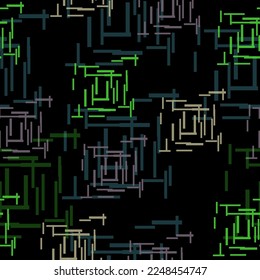 grunge colored graffiti seamless texture Bright Colorful Stripes on a Black Background. Lines and Hearts.