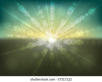 Fondo vectorial del efecto de boquilla de la puesta de sol de color ondulado.