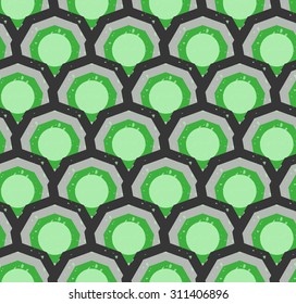 Grunge colorful abstract geometric seamless pattern. Vector